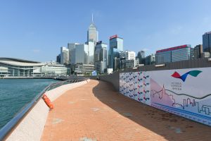Two kilometers of new harbourfront promenade have been opened to the public this year, including the section connecting Tamar and the Hong Kong Convention and Exhibition Centre as shown here, extending the total length of the harbourfront promenades on both sides of the Victoria Harbour to 23 kilometers.