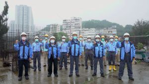 Special thanks go to the frontline construction practitioners and workers for taking part in the shooting of the MV of Sail through the Pandemic.