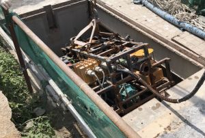 The robot will be lifted up with a crane and sent into the box culvert concerned through its opening. The operator can then remotely operate the robot for desilting from his workstation.