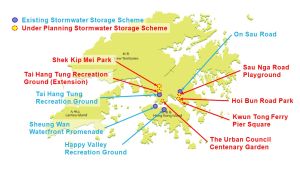 The DSD is planning to construct more underground stormwater storage tanks. At present, six locations are under planning, including Shek Kip Mei Park, Tai Hang Tung Recreation Ground (extension), the Urban Council Centenary Garden in Tsim Sha Tsui, as well as Sau Nga Road Playground, Kwun Tong Ferry Pier Square and Hoi Bun Road Park in Kwun Tong District.