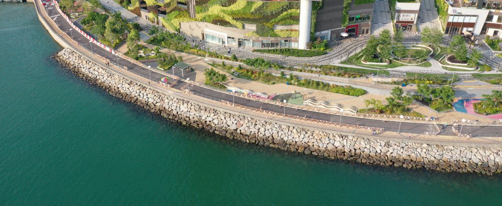 Pictured is part of the cycle track between Tsing Tsuen Bridge and Bayview Garden in Tsuen Wan, which is expected to be completed and open to the public by early next year.