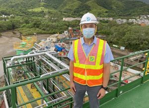 Engineer of the DSD, Mr LEUNG Ka-kay says the department is pleased to have employed several young engineers through the contractor under the Anti-epidemic Fund to take part in this challenging project of expansion of sewage treatment works. 