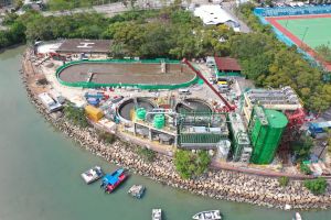 The expansion of Sha Tau Kok Sewage Treatment Works will comprise the in-situ reconstruction of a new sewage treatment plant to increase the treatment capacity by three times.