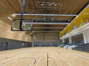 Different finishes materials are used in outdoor and indoor areas to give people distinctly different feelings. Fair-faced concrete is mostly applied to the façades to give a natural and raw feeling. Wooden and warm-coloured materials are used mainly on the walls and floors of the arena to create a relatively warm environment.