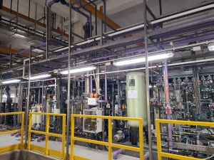 In the expansion of the Tai Po WTW, an on-site chlorine generation facility has been specially incorporated in the plant to generate the amount of chlorine on demand for immediate chlorination of the treated water to produce the residual chlorine. This will eliminate the risk of chlorine leakage during transportation and storage of imported liquid chlorine.