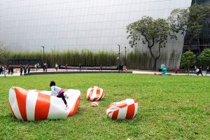 The improvement works for Tsun Yip Street Playground (now renamed InPARK) and Tsui Ping River Garden have been completed. Both have been open to the public since March, 2019. Pictured is InPARK.