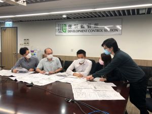 A dedicated team to process and approve building plans was set up under the LandsD to enhance plan approval efficiency for new development and redevelopment projects. 