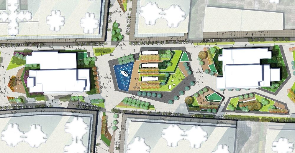 Upon its full development, the KTN NDA will accommodate a total population of 119 700 and 33 000 jobs. Pictured is the artist’s impression of the town centre of KTN.