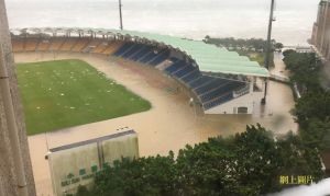 In 2018, the Siu Sai Wan Sports Ground was damaged by super typhoon Mangkhut. Mrs Sylvia LAM can still vividly remember the situation. Various government departments immediately launched repair works after the typhoon.
