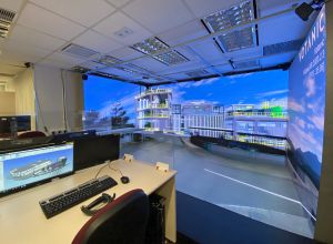 The Drainage Services Department (DSD) has set up the BiM@D Technology and Training Centre equipped with a Cave Automatic Virtual Environment (CAVE) system. The system, together with BIM technology, can present project design and construction site environment in a 3-D format, taking users virtually to the site.