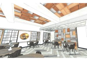 After the revitalisation of No. 12 School Street, the first and second floors will house Tai Hang Fire Dragon-themed restaurants that serve Chinese and Western cuisine, including Hakka dishes. Pictured is an artist’s impression of the first floor..