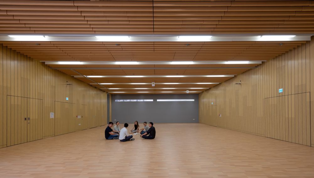 A multi-purpose activity centre and a covered multi-purpose venue have been built under the podium garden to meet the needs of the community. Pictured is the multi-purpose activity centre.