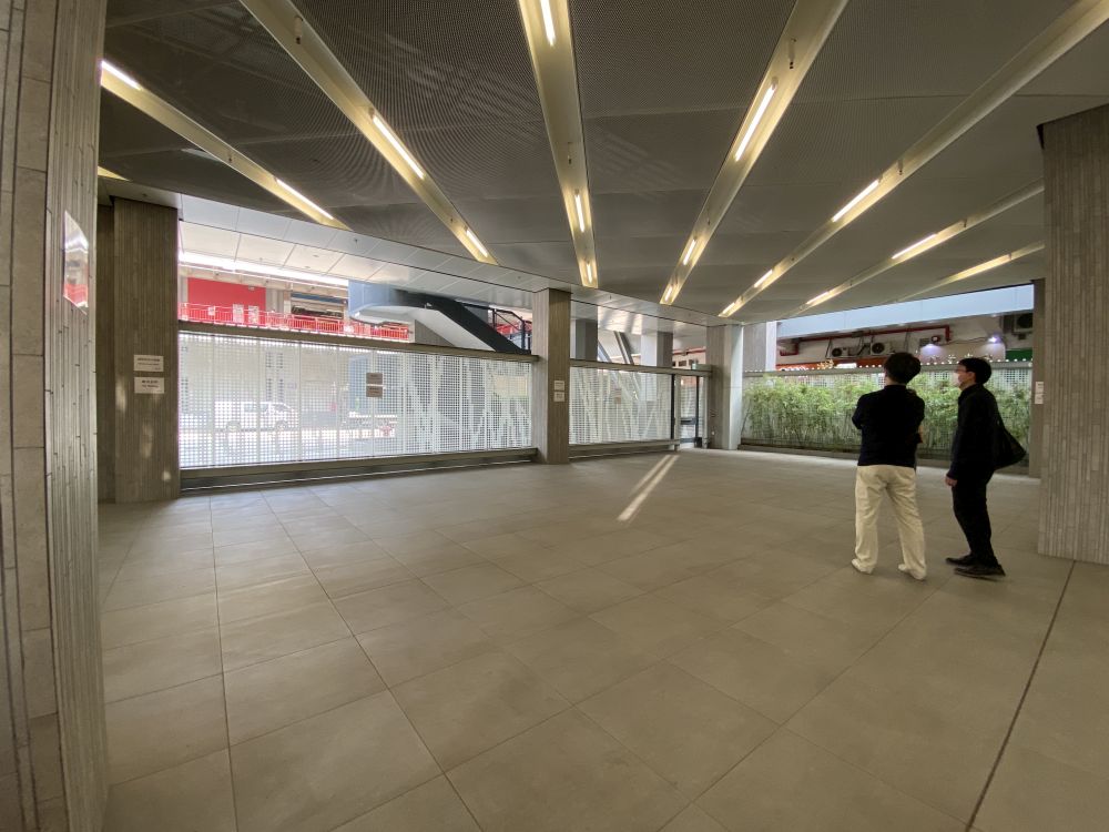 Pictured is the covered multi-purpose venue in Sai Lau Kok Garden.