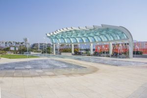 Pictured is the Fountain Plaza.