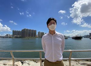 Mr SIU Man-kit, Terry, Engineer of the CEDD, says that cyclists can enjoy the stunning view of Rambler Channel and Tsing Yi Island while riding along the new cycle track.