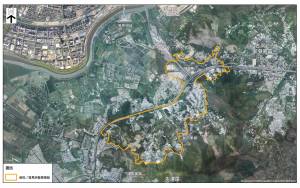 Pictured is the STLMC DN, covering a total area of about 320 hectares (including over 80 hectares of brownfield sites).