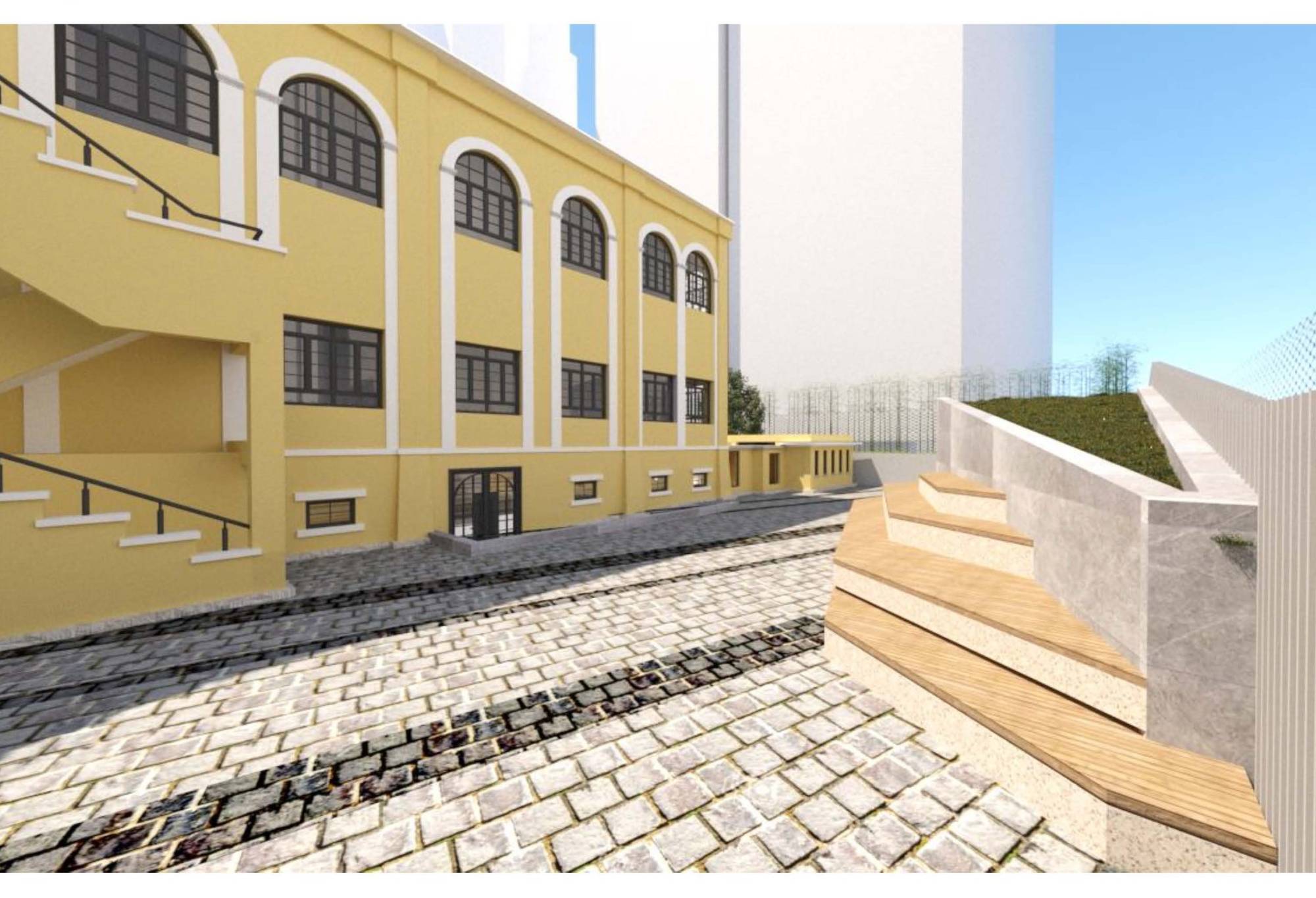 An artist’s impression of the theatre education centre to be converted from the Ex-Portuguese Community School (Escola Camões).