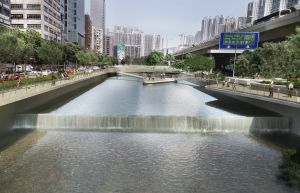 An artist’s impression of the revitalisation of Tsui Ping River upon completion.