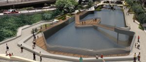 An artist’s impression of the revitalisation of Tsui Ping River upon completion.