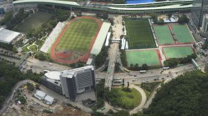 IISO will take forward large scale projects, such as the redevelopment and enhancement of recreation and sports facilities in Wong Chuk Hang to promote “single site, multiple use” and the expansion of Aberdeen Typhoon Shelter. These projects will be taken forward according to the established procedures of public works programmes. Pictured is the Aberdeen Sports Ground and Wong Chuk Hang Recreation Ground.