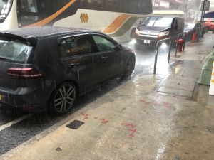 The area along and adjacent to Chatham Road South between Granville Road and Austin Avenue in Tsim Sha Tsui is currently one of the flooding blackspots in Hong Kong. (stock photograph)