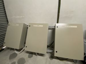 Pictured is the power supply equipment added to the facility.