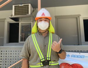 Assistant Clerk of Works of the ArchSD, Mr Peter LEE, says that taking part in the construction of community isolation and treatment facilities enables him to have a deeper understanding of the work.