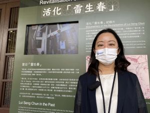 Ms Carolin FONG, Director of Estates of Hong Kong Baptist University (HKBU), says that during Lui Seng Chun’s revitalisation process, HKBU has preserved the original architectural features as far as possible, and made only modest modifications and additions to meet operational needs and the requirements under the Fire Safety (Buildings) Ordinance.