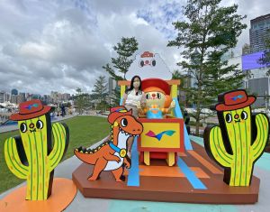 Creative Director of Messy Desk, Ms LEE Mei-yan, Jane, says that she is very delighted to have her work on canvas transformed into three dimensional installations, and see her work displayed in public open space for children to play and have fun.