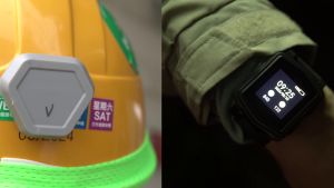 The smart safety helmet and the smart watch can send a timely alert to safety management staff and workers to help monitor workers’ safety.