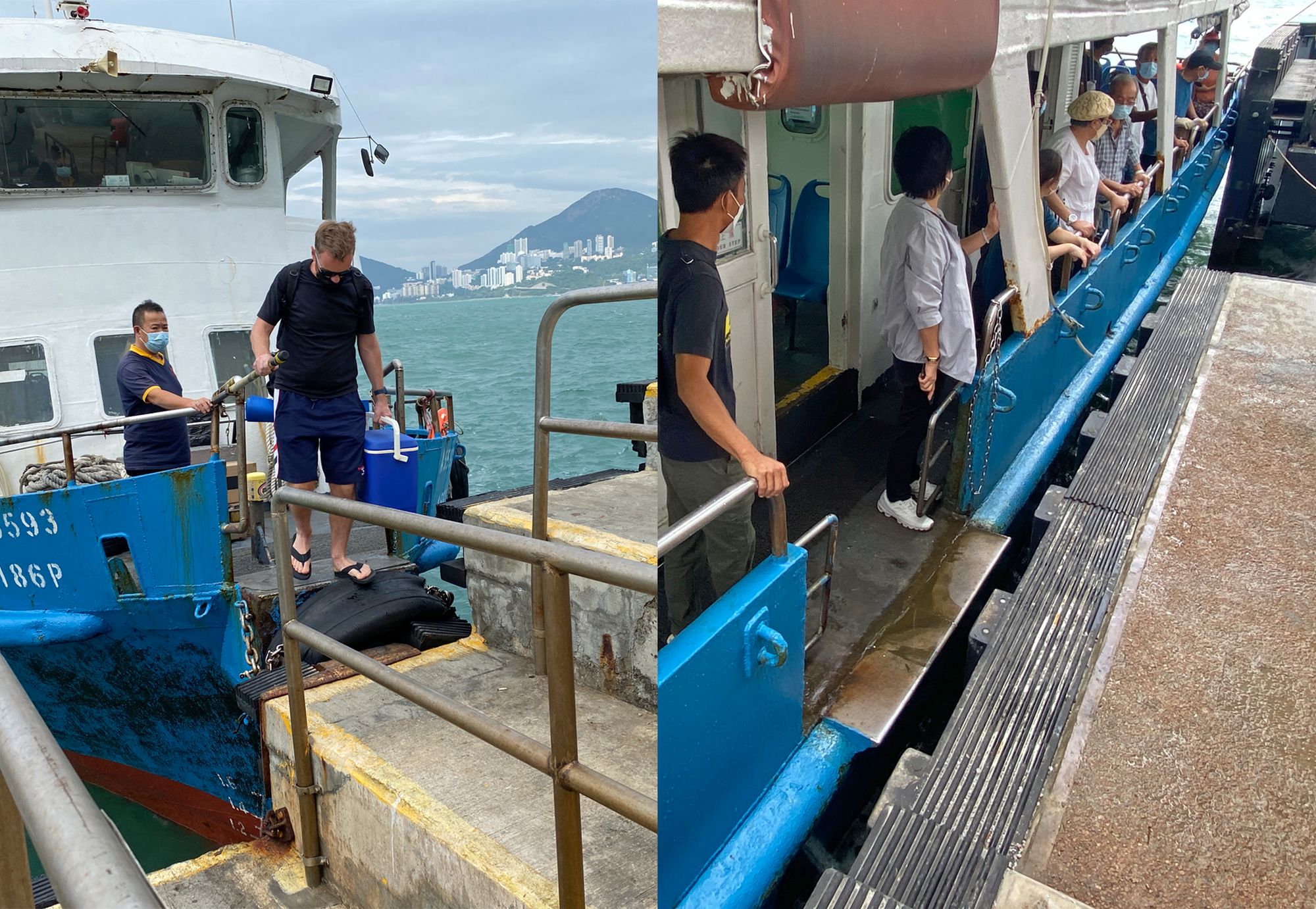 In the old Pak Kok Pier (on the left of the picture), ferries can only berth head-on, while the new pier (on the right) allows ferries to berth alongside, which enables passengers to embark and disembark in a safer and more convenient way.