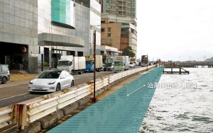 The conceptual design of providing a boardwalk along part of the New Praya in Kennedy Town.