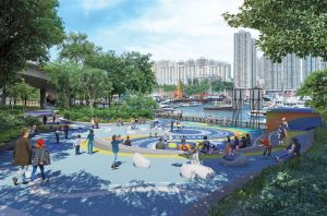 A multi-purpose open space will be provided on the Tin Wan waterfront.