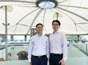Senior Property Services Managers of the ArchSD, Mr KO Chi-keung (left) and Mr CHAN Ming-tai, Astley (right), say that the ArchSD is responsible for restoring and maintaining quite a number of existing buildings with high historical, architectural and cultural values, such as the Hong Kong Museum of Coastal Defence (HKMCD) where they are pictured.