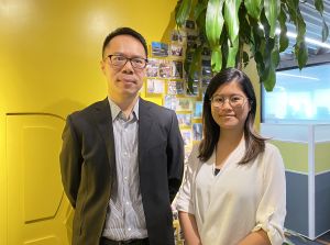 Chief Project Manager of the Architectural Services Department (ArchSD), Mr SUEN Chi-hang, Kevin (left), says that the contractor informed the ArchSD of the impact of the COVID-19 epidemic on the project through the NEC early warning mechanism and they tried to find a solution through discussion.