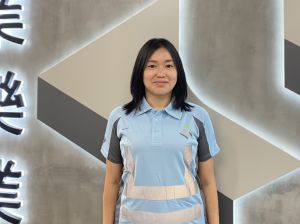 HKIC trainee Miss LEUNG Ka-yin, Grace, encourages other females to join the construction industry as she has full confidence in its prospects.