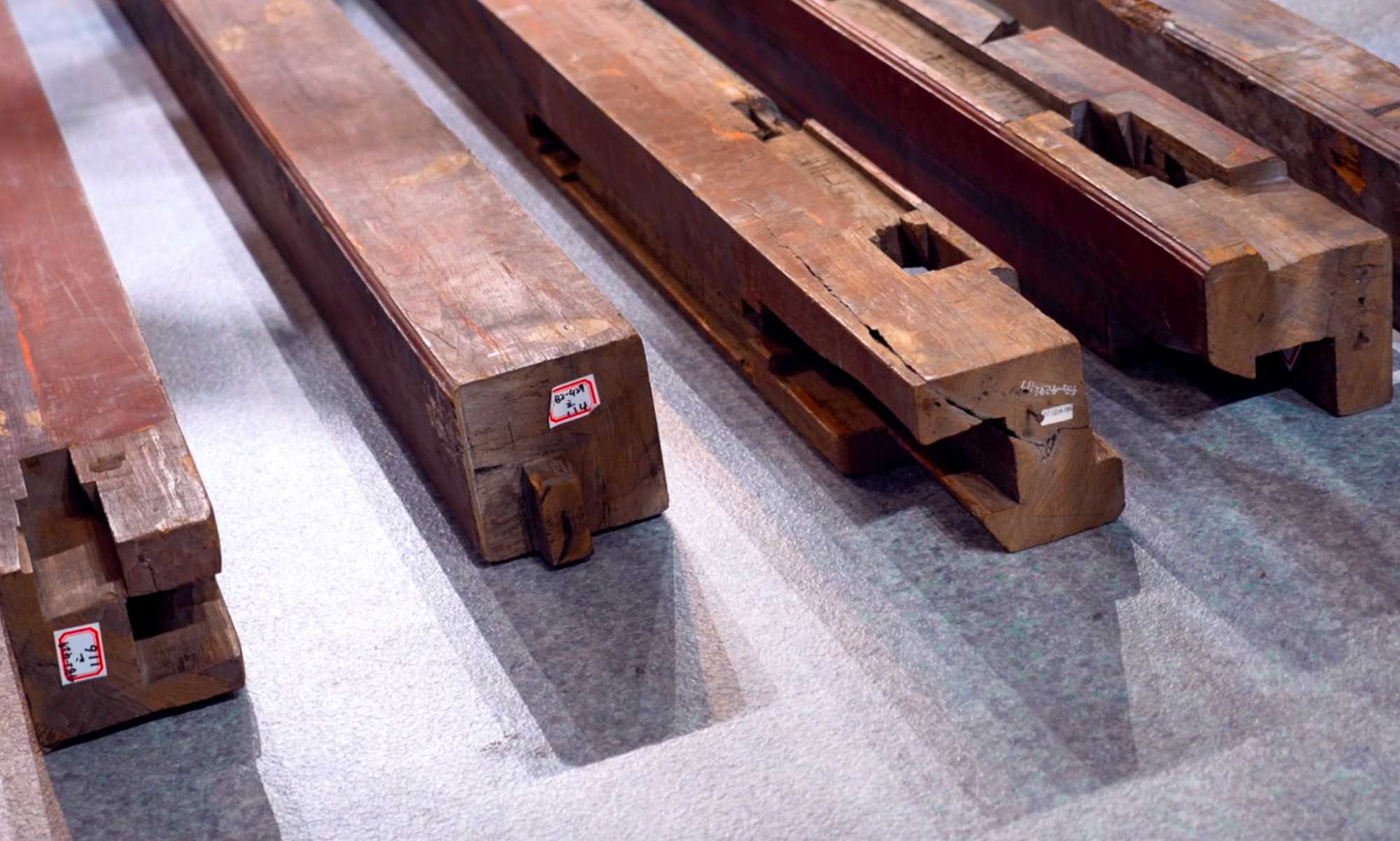 「番禺神樓」由166個木構件組成，可搭可拆，與現代組裝合成（MiC）建築概念異曲同工。