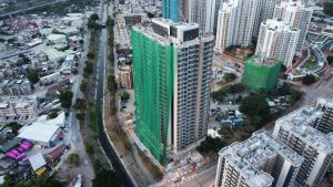 香港房屋協會以「組裝合成」建築法興建的洪水橋第1A期資助出售房屋項目。