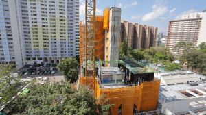 香港房屋協會於沙田乙明邨以「組裝合成」建築法興建的長者住屋項目「松悦樓」。