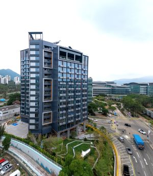 「組裝合成」建築法先導項目，位於香港科學園的「創新斗室」。