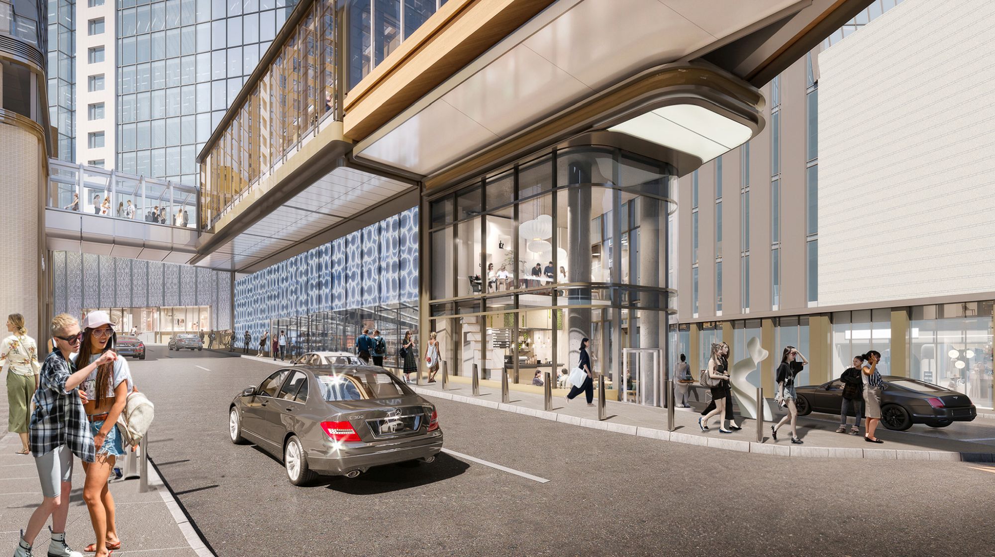 Photos showing the artist’s impressions of the project to connect Lee Gardens, Hysan Place and Caroline Hill Road (courtesy of a private organisation) are for reference only.