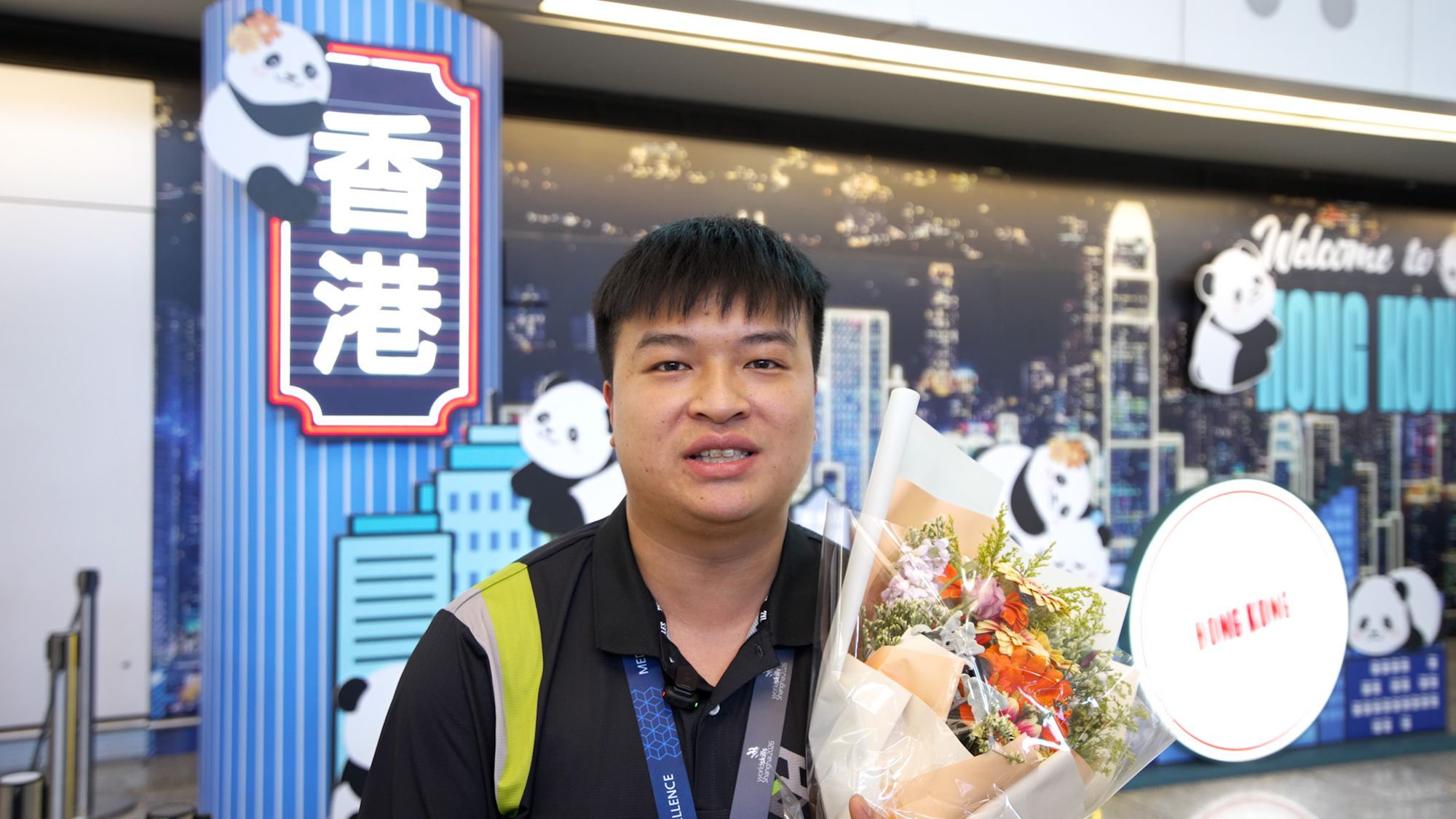 焊接選手優異獎選手謝渝樂指賽前心情難免緊張，但隨着賽事推進，最終發揮預期水準。