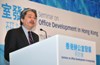 The Financial Secretary, Mr John C Tsang, delivers his speech at the Seminar on Office Development in Hong Kong organised by the Development Bureau at JW Marriott Hotel this morning (March 12).