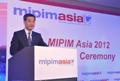 The Chief Executive, Mr C Y Leung, speaks at the opening ceremony of MIPIM Asia 2012 at the Hong Kong Convention and Exhibition Centre this morning (November 7).