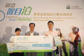 Mr Wai (second left) presents the grand prize to the winners.