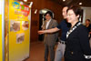 The Secretary for Development, Mrs Carrie Lam, together with Chairman of the Antiquities Advisory Board, Mr Bernard Chan (centre), and Commissioner for Heritage, Mr Jack Chan (left), touring around the exhibition boards on the winning entries of the drawing competition.