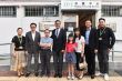 The Secretary for Development, Mr Michael Wong, visited the Hong Kong Down Syndrome Association Tiptop Training Centre during his visit to Sha Tin District today (August 24). Mr Wong (fourth left) and the Under Secretary for Development, Mr Liu Chun-san (second left), are pictured with the person-in-charge and trainees of the centre.