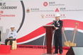 The Permanent Secretary for Development (Works), Mr Hon Chi-keung, addresses the ground-breaking ceremony for the new Disciplined Services Quarters for the Fire Services Department today (September 24).