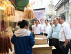 The Secretary for Development, Mr Michael Wong (first right), visited Sai Kung Town Centre today (September 28). He is pictured chatting with a stall owner to better understand how they have been affected by Super Typhoon Mangkhut. Looking on is the Chairman of the Sai Kung District Council, Mr George Ng (second right); the Under Secretary for Development, Mr Liu Chun-san (second left), and the Director of Drainage Services, Mr Edwin Tong (fourth right). 