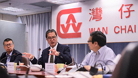 The Secretary for Development, Mr Michael Wong (centre), meets with Wan Chai District Council members to gain a better understanding of the latest developments and needs of the district while visiting Wan Chai District today (May 31).